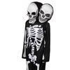 Halloween Double Head Skeleton Costume Cosplay For Kids Theater Performance