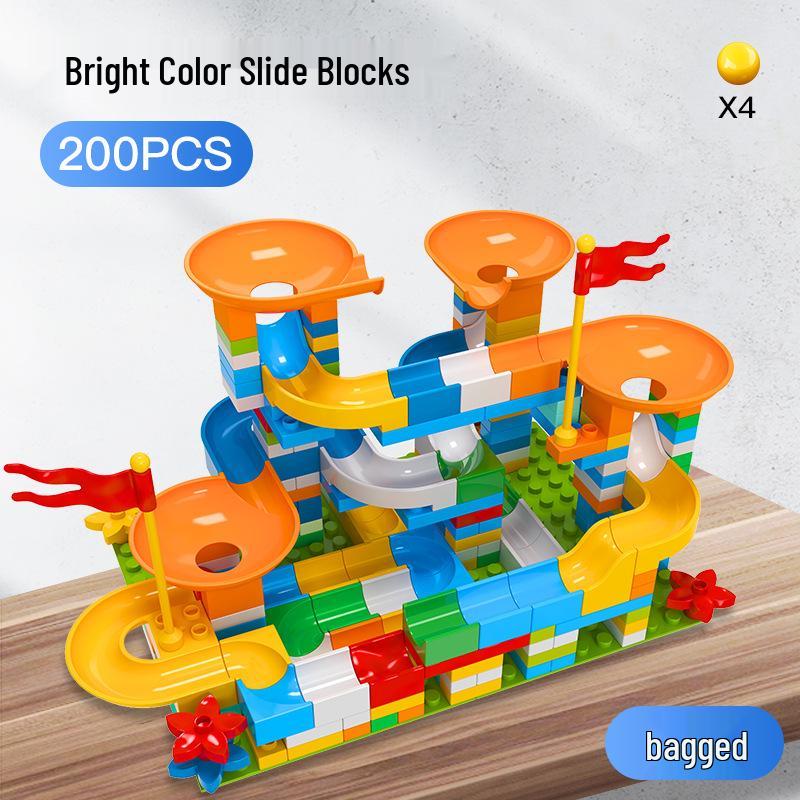 Large Particle Versatile Track Blocks Compatible with LEGO for Children Aged 3-6
