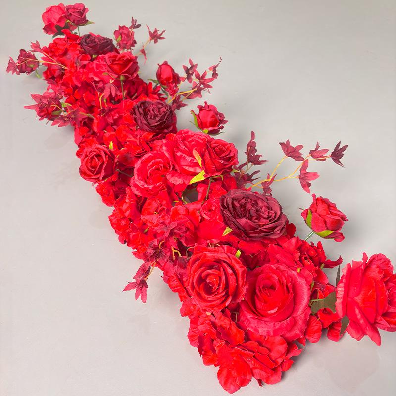 Wedding Flower Wall & Floor Arrangement - Artificial Floral Decoration for T Stage, Arch, & Aisle.