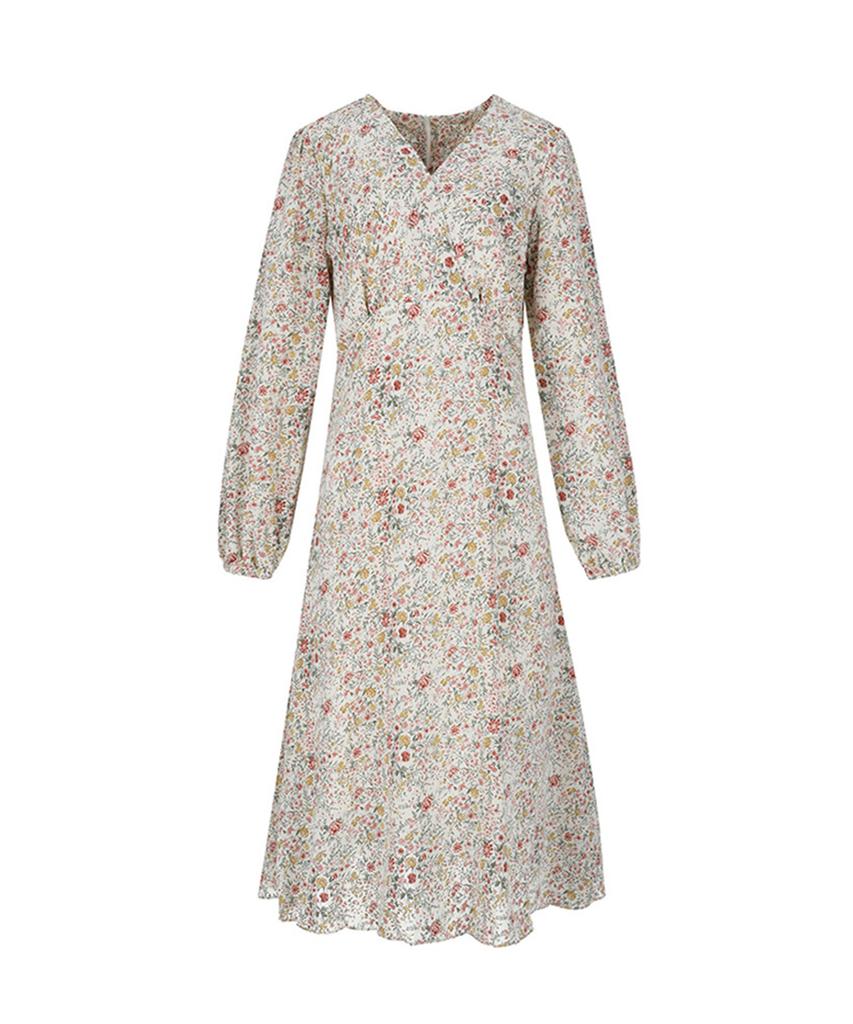 SOUP Floral Fake Wrap Long Dress (Sb2Opf1)