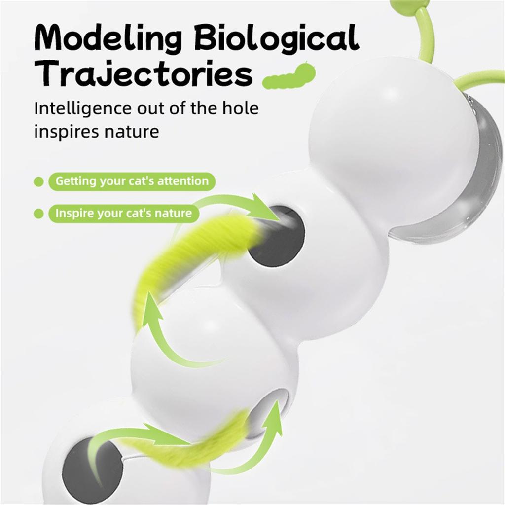 Caterpillar Toy, An Electric Self-entertainment And Stress-relieving Gadget With Suction Cups, An Interactive Smart Pet For Playing With Cats