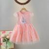 Girls' Frozen Elsa Summer Dress: Stylish Mesh Princess Skirt