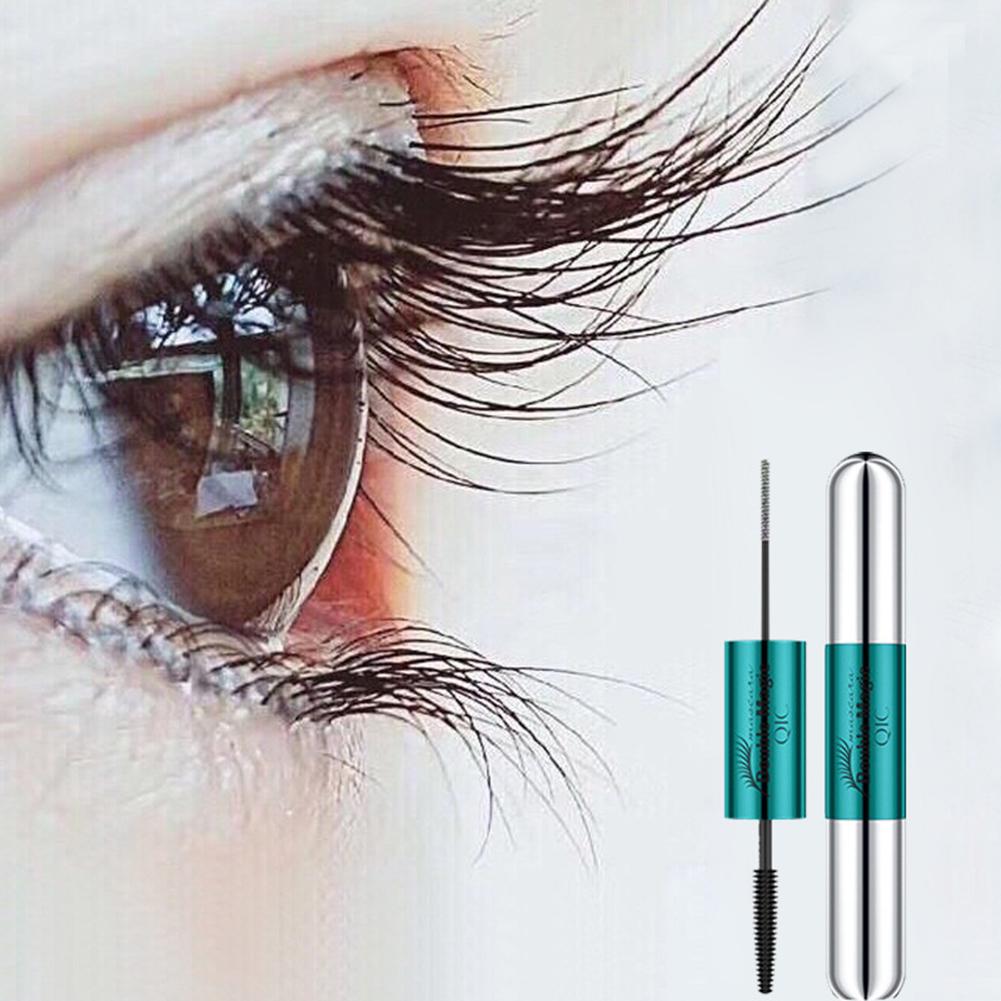 QIC Non Brush Mascara Head Curling Zhušťující Double Eye Cosmetic