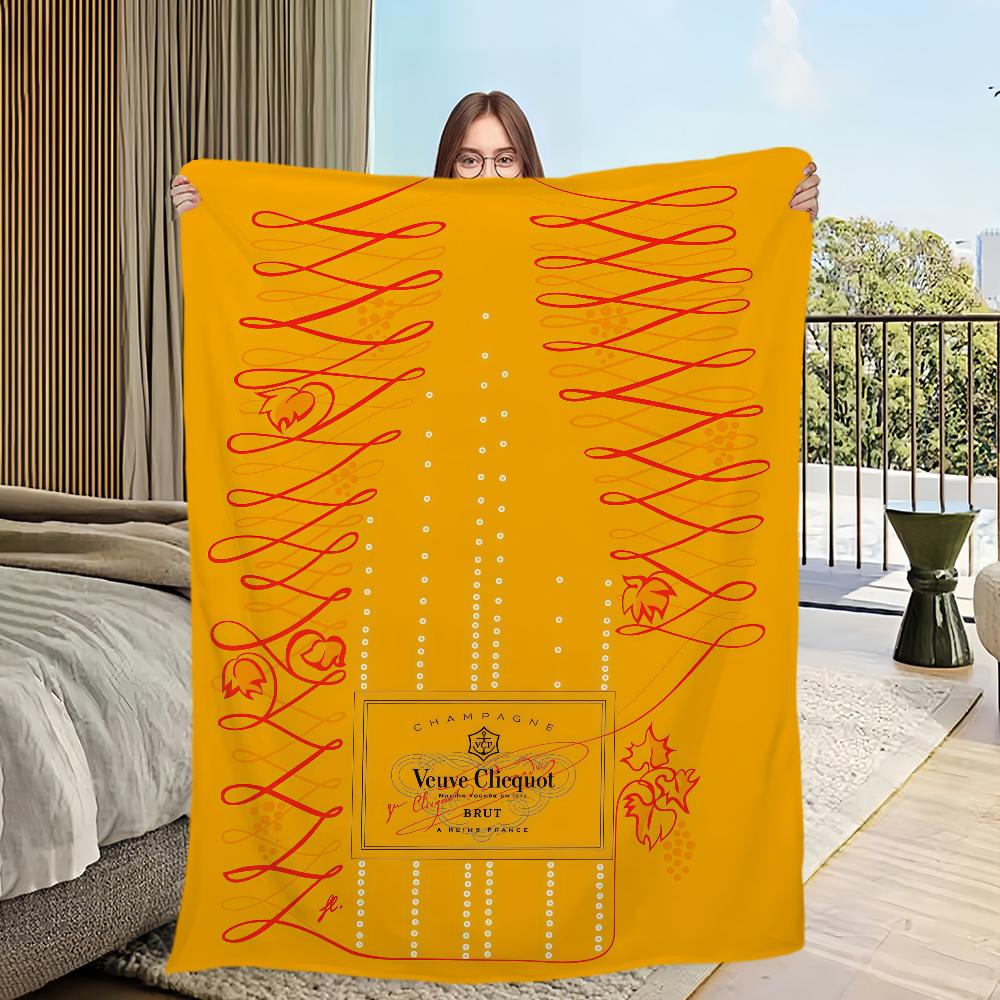 

V-Veuve-ES C-Clicquot-ES Blanket Flannel warm comfort soft plush blanket For Picnic Beds Sofas Homes And Bedrooms 30x40in