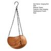 Hanging Bird Bath Imitation Wood Grain Plastic Bowl with Metal Chains Rustic Bird Bath Feeder Bowl for Multiple Birds Outdoor Garden Backyard Decor