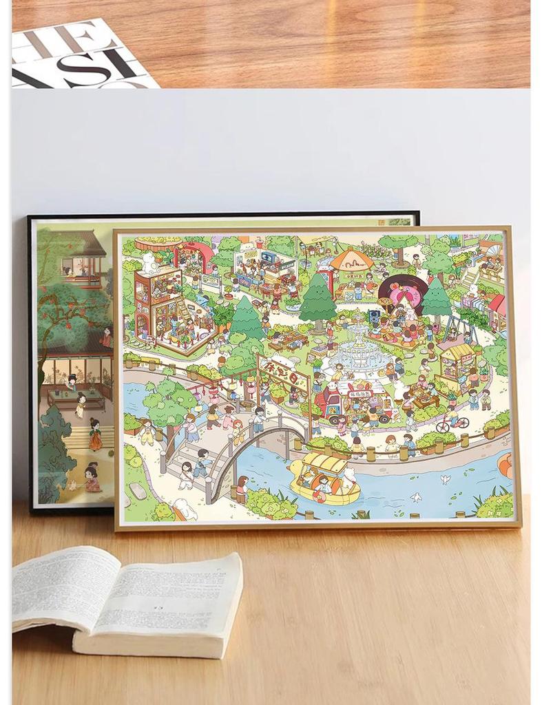 A Thousand Li of Rivers and Mountains Puzzle: 1200 or 2000 Pieces, Waterproof, High-Definition, Customizable Image