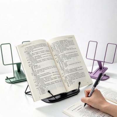 Simple Metal Reading Stand Stable and Not Easy To Collapse Foldable and Adjustable Bookshelf Portable Music Score Stand