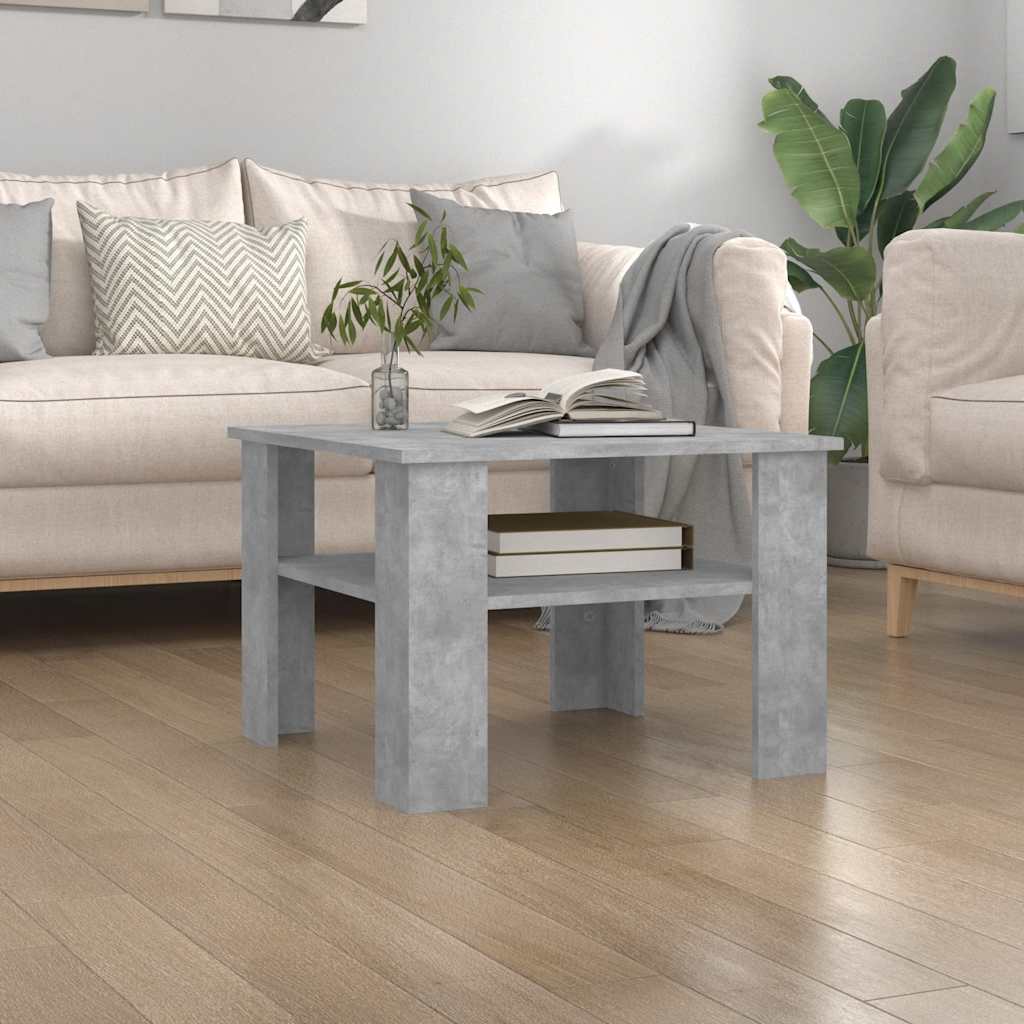 Coffee Table Concrete Grey 60 x 60 x 42 cm Particleboard