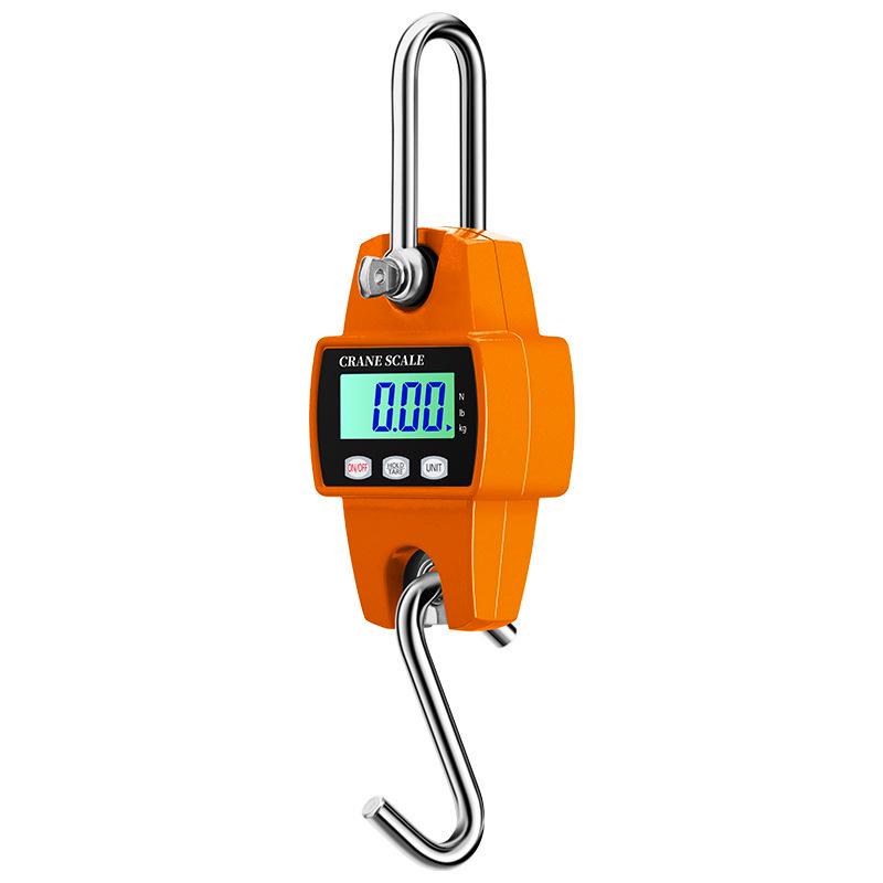 Portable Electronic Hanging Scale: Handheld Mini Hoist Scale, 300kg to 500kg Capacity оранжевый