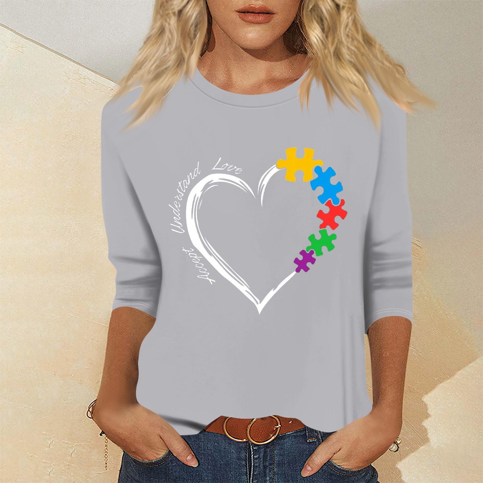 

Женская мода повседневный свитер с семью рукавами и принтом ко Дню святого Валентина XXL