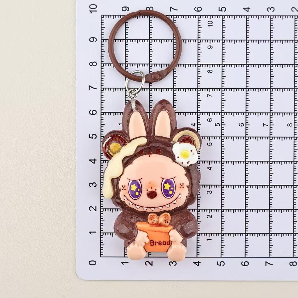 Cartoon Big Card Transparent Rag Cloth Keychain Pendant Cute Bag Backpack Student Schoolbag Pendant Couple Gift