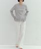 Okuka Shiny Wide Denim Pants - White