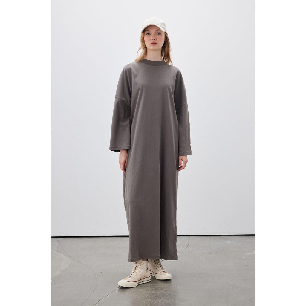 Oversize Long Comfortable Dress Anthracite