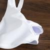 Damen Unifarbenes Knallpinkes Zweiteiliges Bikini-Set - Verdrehter Front-V-Ausschnitt Hohe Taille Badeanzug