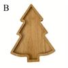 1 Pcs Wooden Christmas Tree Tray Restaurant Decoration Home Dried Fruit Snack Plate Bamboo And Wood Dining Plate