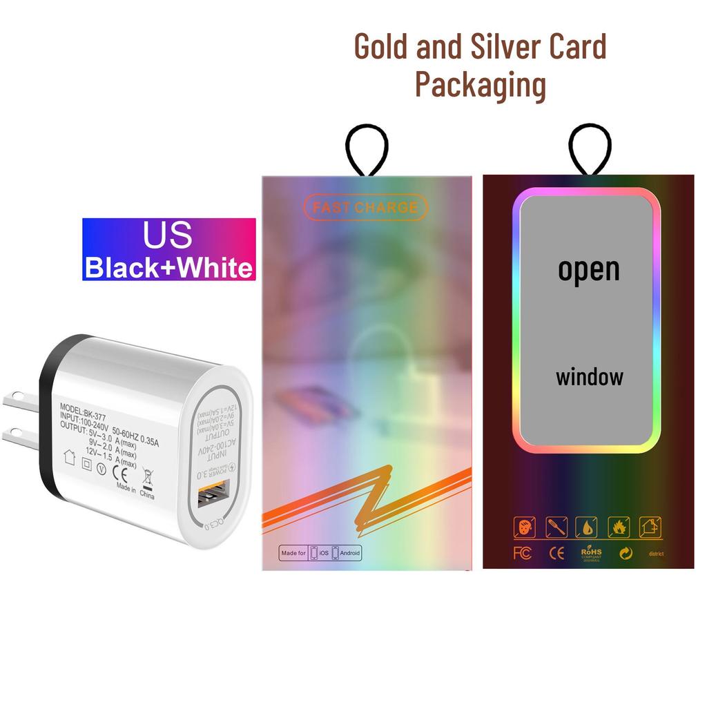 Universal QC3.0 Fast Charger - UK, EU, US Single Port Travel Adapter