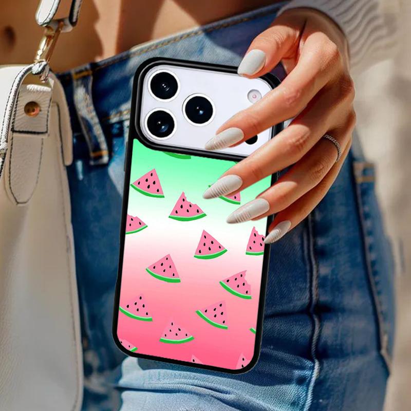 Sommerfrucht Wassermelone Handyhülle Für iPhone 17 Air 14 15 13 12 Max Hülle Für Apple 16e 11 Pro Max Plus Coque