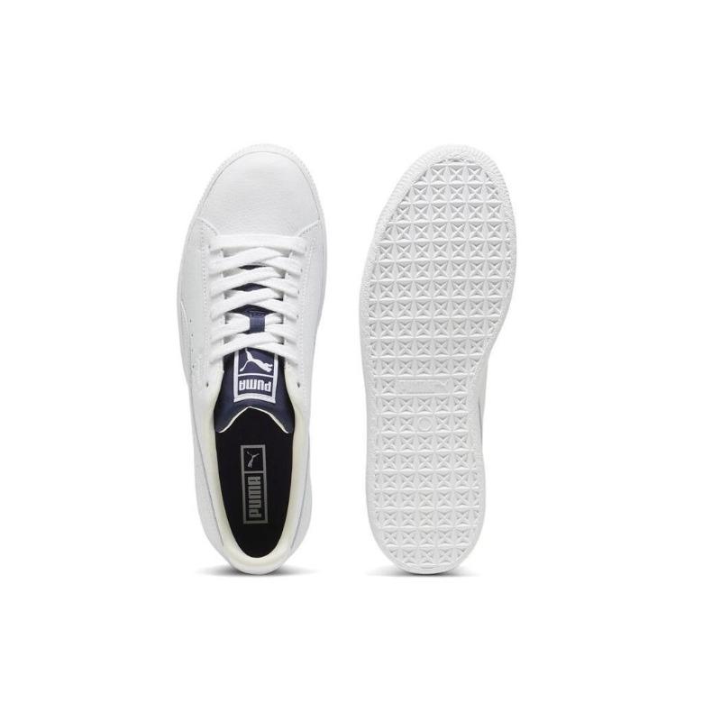 PUMA SF Clyde Varsity 2 Unisex Low Top Skate Shoes White Blue Comfortable Versatile 396491-02