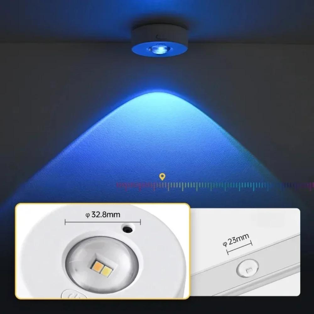 LED nočné svetlo RGB 12-farebné bezdrôtové skrinkové svietidlo Typ-C nabíjateľné diaľkové ovládanie pre osvetlenie izbovej kuchynskej skrinky