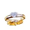 Xiancan Jewelry Heart-Shaped Ring: 2022 Fashion, 6x6 Luxury Simulated Engagement Diamond, Girlish Design