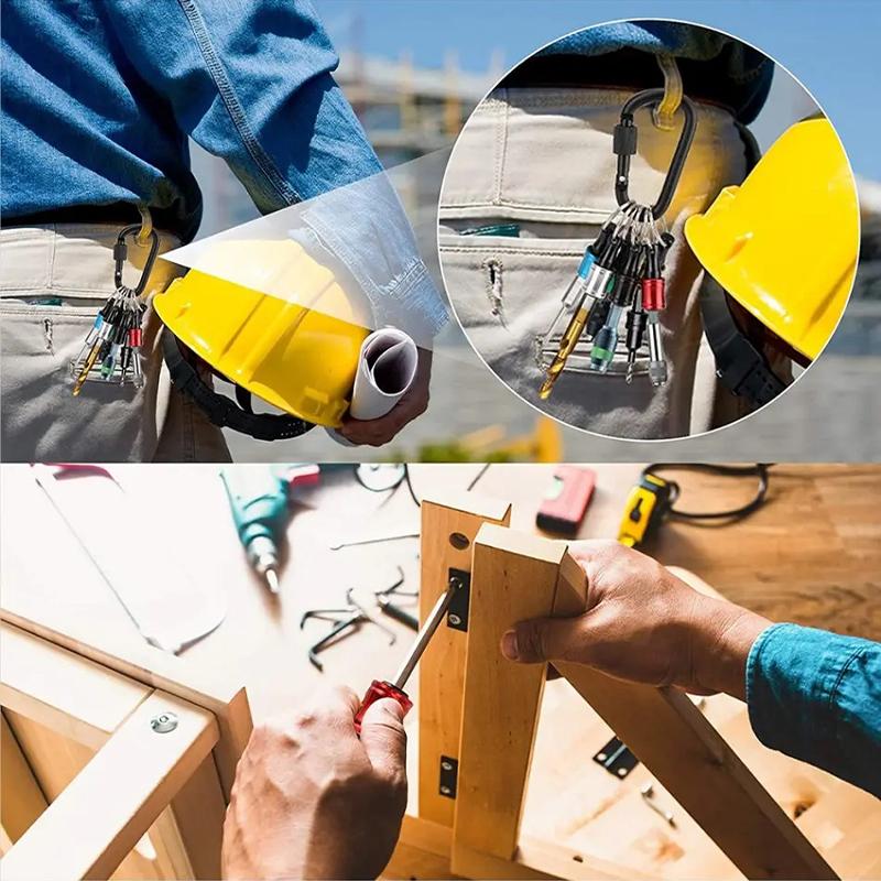 Schraubendreher-Bit-Halter 1/4 Zoll Sechskantschaft Verlängerungsstange Schnellwechsel Aluminiumlegierung Schlüsselanhänger Bohrer Schraubenadapter Handwerkzeug