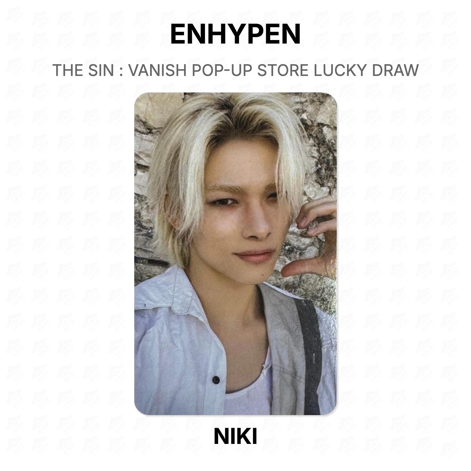 ENHYPEN THE SIN : VANISH POP-UP STORE Розыгрыш Официальная Фотокарточка NI-KI