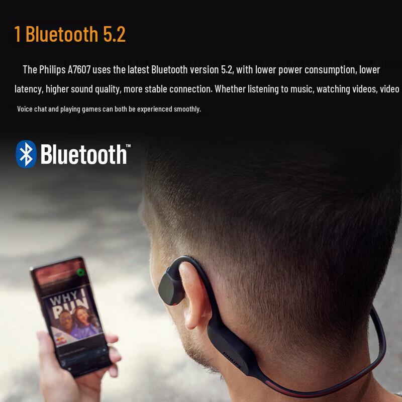 Philips Bone Conduction Bluetooth Sports Headphones TAA7607