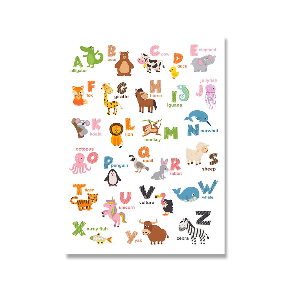 

Плакат с изображением животных в стиле сафари, детская картина на холсте в стиле бохо, принт на стену в скандинавском стиле для детской комнаты, домашний декор 50x80cm No Framed