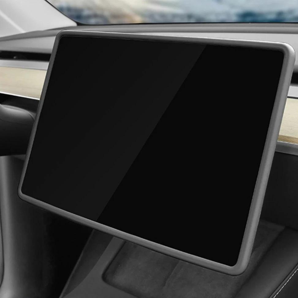 Screen Protector Suitable for Tesla Model3/Y Silicone Frame Central Control Navigation Screen Protector Anti-collision Interior