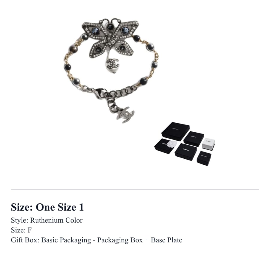 CHANEL Metal Bracelets Women's Ruthenium ABG141-B21264-U2328