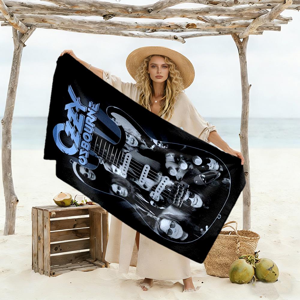 Asciugamano da spiaggia Ozzy Osbourne per viaggi al mare Tappetino da picnic resistente, yoga e fitness, coperta da campeggio Accessorio da bagno