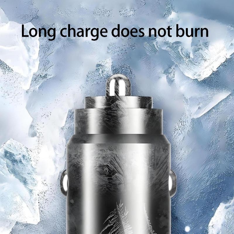 Highly Speed 100W Automotive Charger Intelligent Car Charger Durability Metal Case Ideal For Road Trips and Commuting