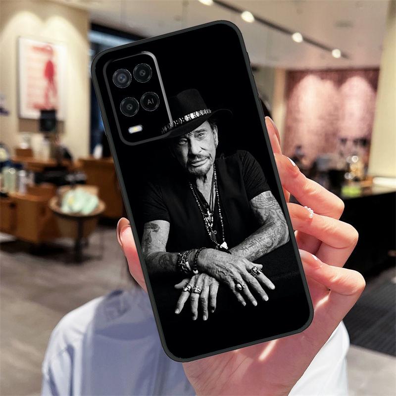 Johnny Hallyday Music Case For OPPO A74 A54 A94 A52 A72 A83 A91 A93 A53S A15 A16 A5 A9 A31 A53 2020 Phone Cover