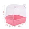Bird Bath Tub Clean Feather Bath House Bird Cage Accessories Transparent Plastic Bird Box