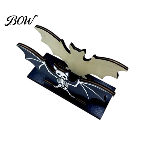 Retro Style Napkins Halloween Wooden Napkin Holder, Ghost Pumpkin Skeleton Cat Bat Tissue Dispenser, Waterproof Gothic Room Decor Tabletop
