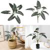 Style Artificial Alocasia Odora Leaf Plant With Handcrafted Basket For Home Decor