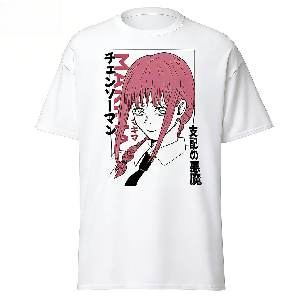 Chainsaw Unisex Makima Anime Art TShirt Japanese Anime Comic Gift Unisexs and Womens DoubleSided Anime Y2k Ins