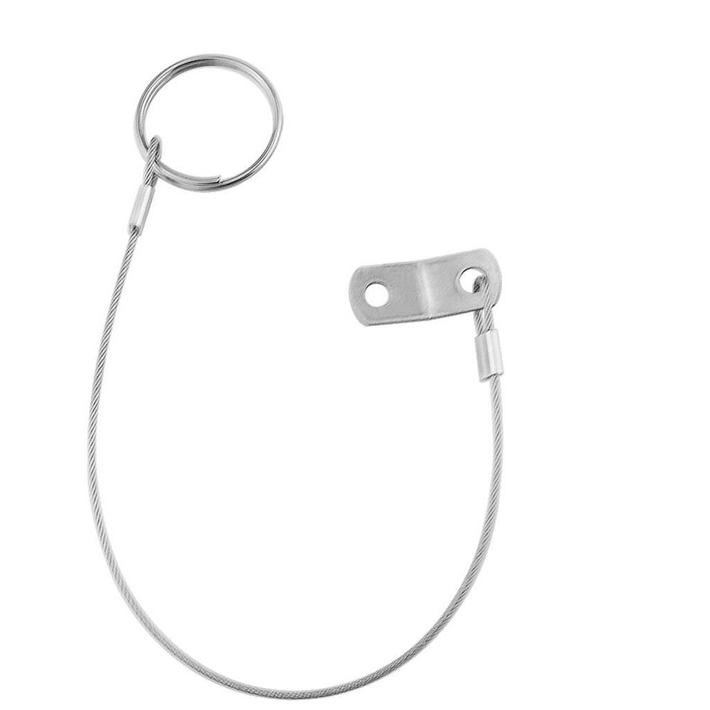 2 Pcs Stainless Steel 304 Lanyard Cable Safety Tether Wire For Loss Prevention 1 Loop With Quick Release Ring & Rubber Coating