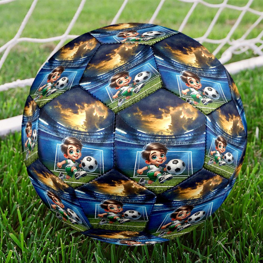 1pc Soccer Dream Adventure Soccer Balls Size 5 Machine-Stitched Ball, Sports League Outdoor Match Football Training Ball Futbol Voetbal. Q6158 Size 5