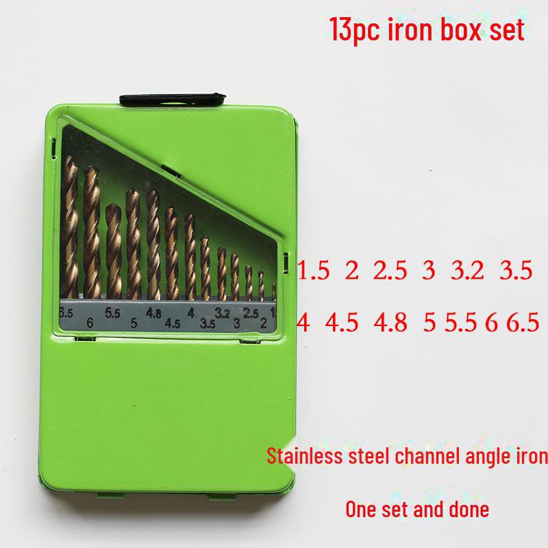 

Набор спиральных сверл из нержавеющей стали с прямым хвостовиком из кобальта для сверления стальных каналов