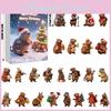 Christmas Countdown Blind Box With Marmot Figurines Acrylic Wall Decor For Holiday Gift