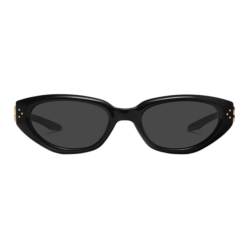 Gentle Monster Occhiali da sole Logo Cat Eye Unisex Occhiali da sole Neri DUNS-01