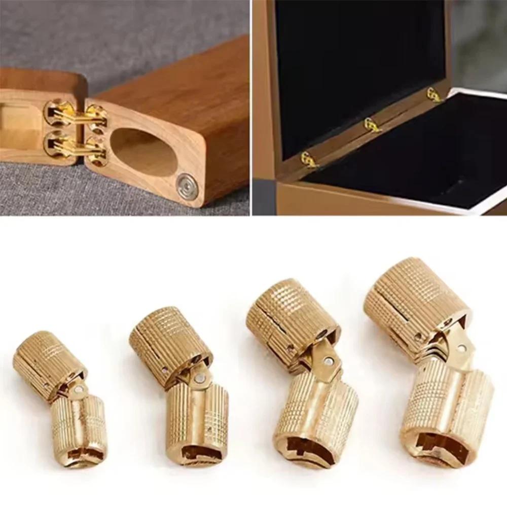 8*19mm ~ 16*33mm 1Pcs Cylindrical Hidden Gate Hinge Copper Invisible Hinges Cross Hinge Hidden Furniture Hardware