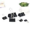 10 STÜCKE Metall Büroklammer 19 25 32 41 51mm Foldback Metall Binder Clips Schwarz Griffklemmen Papier Dokument Büro Schule Schreibwaren