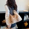 Yogodlns Soft Plush Women's Small Handbags Simple Faux Fur Female Fluffy Clutch Purse Winter Fashion Furry Tote Solid Color Shoulder Bags