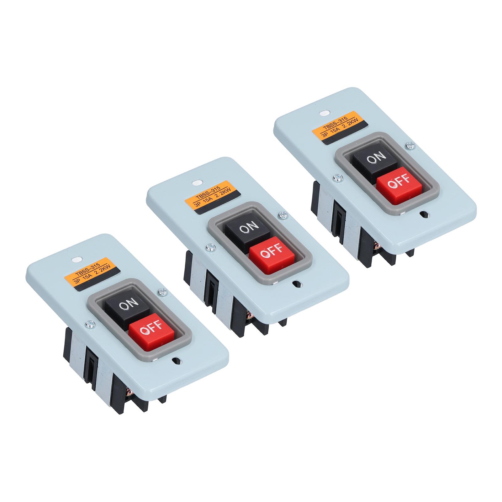 

10pcs 3 Phase Motor Switch Brass Conductive Buried Type Sheet Metal Sealing Press Button for