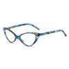Blue Ray Blocking Anti-Blue Light Reading Glasses Ultralight Eye Protection Round Eyeglasses Floral PC