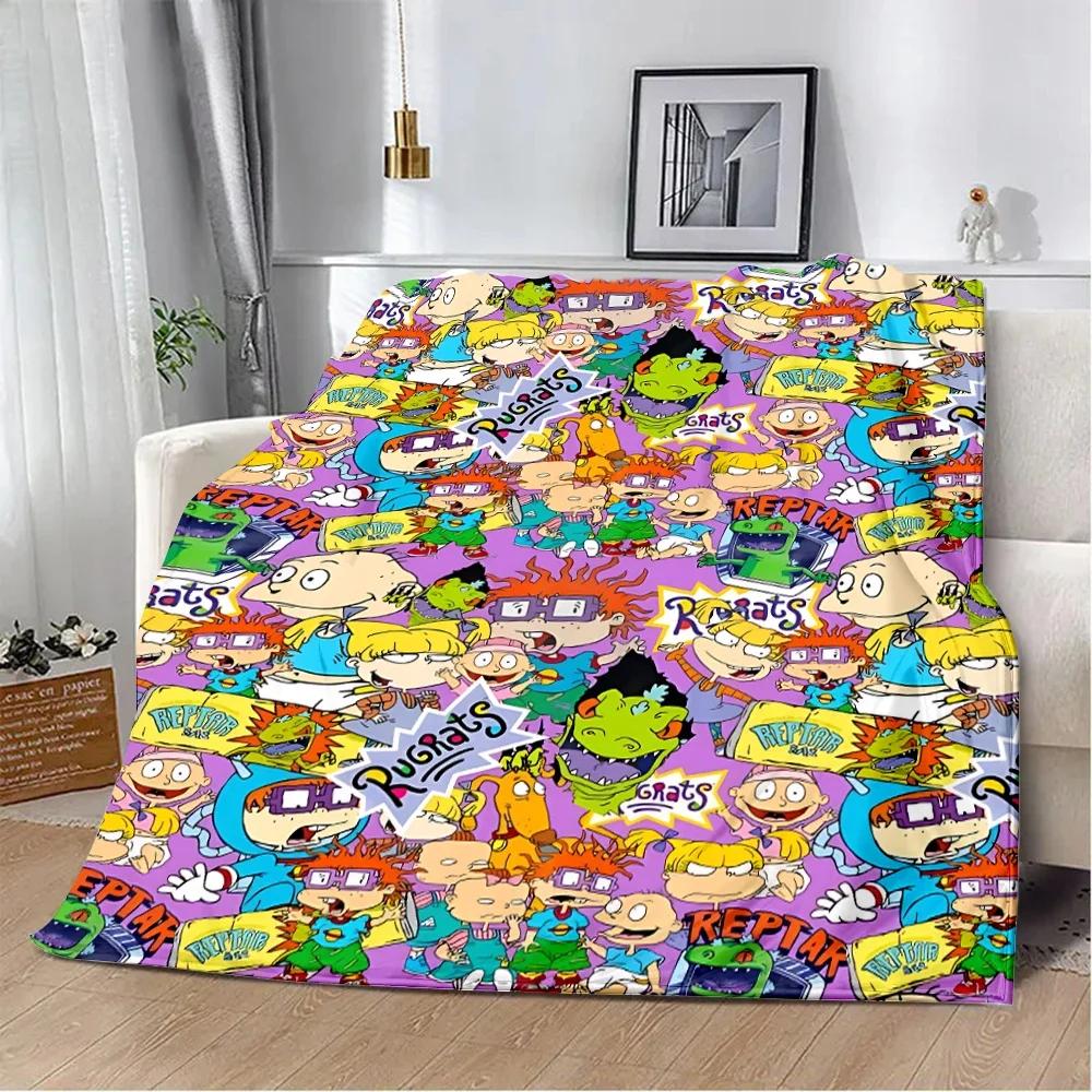 

Cartoon R-Rugrats Printed Blanket Picnic Blankets Warm Blanket Soft and Comfortable Blanket Home Travel Birthday Gift 30x40in