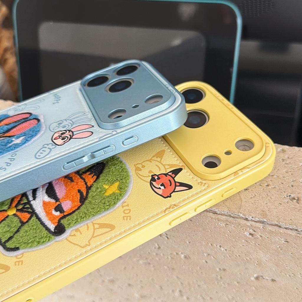 Cartoon Embroidery Rabbit Suitable for Apple 17/16Pro Max Mobile Phone Case iPhone15 Nick Fox 14 Case
