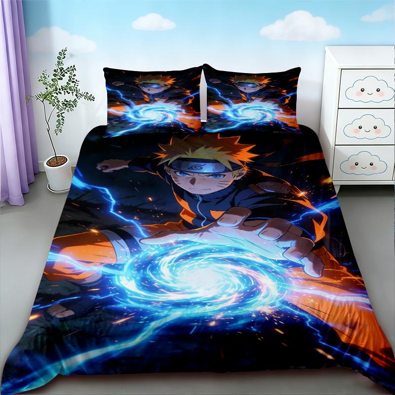 Boys Naruto Duvet Cover Anime Cartoon Bedding Set Comforter Cover Twin Full Single Size Teens Bedroom Dormitory Home Gifts
